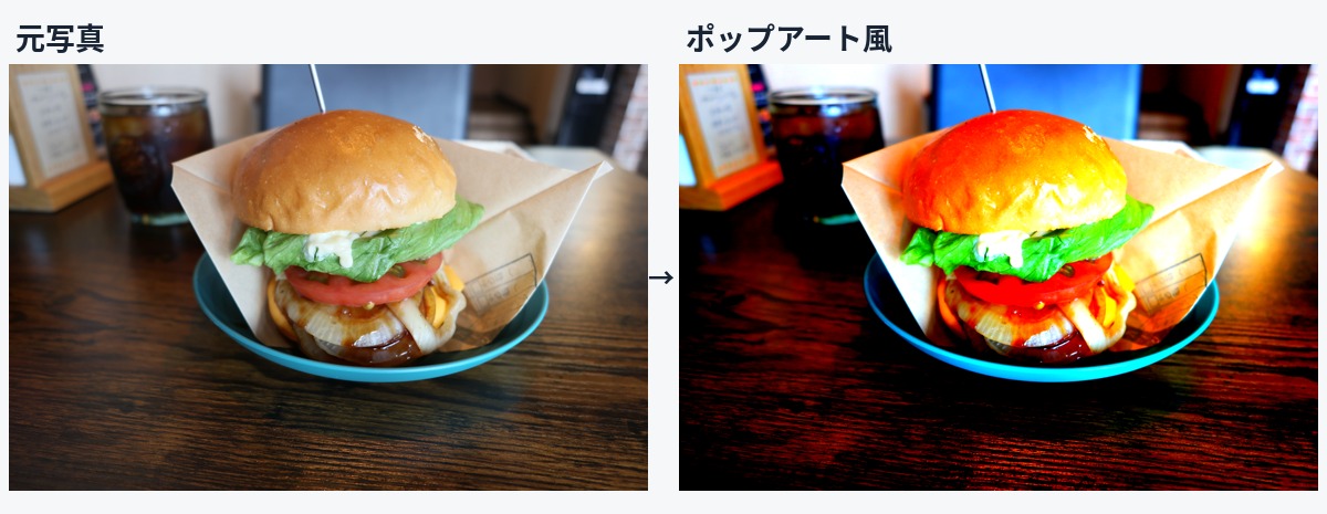 料理|鮮やかな表現の元写真と参考加工の比較